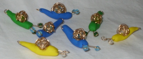 Golden Snail charms