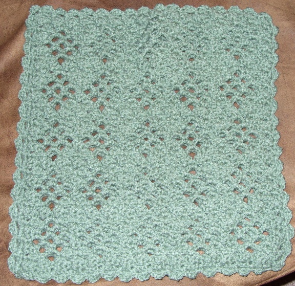 Sarah's green diamond pillowcase