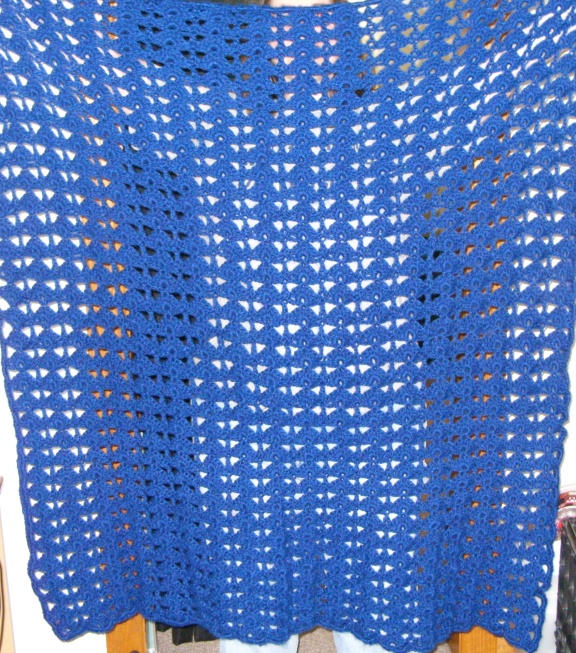 Tommy's dark blue blanket